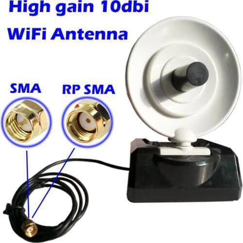 WiFi Antenna high gain 10dBi with RG174 Cable for WLAN Directional Radar antenna ,Aerial Booster, for zigbee,Blue tooth,hotspot
