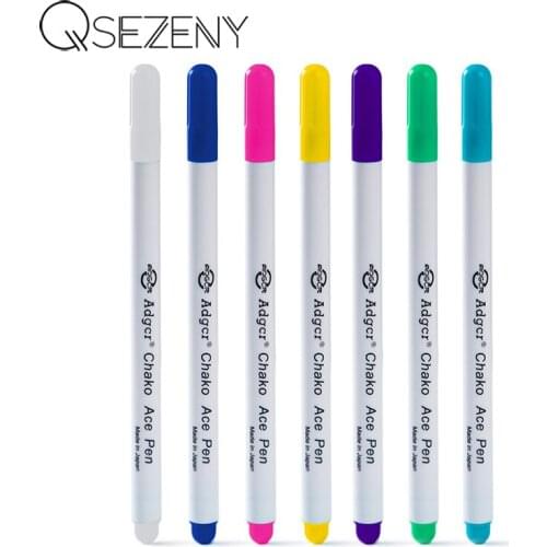 1/6pcs Ink Disappearing Fabric Marker Pen DIY Cross Stitch Water Erasable Pen Dressmaking Tailors Pen for Quilting Sewing Tools