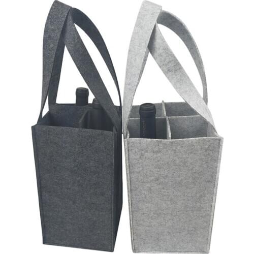 1pcs Felt Red Wine Bag Red Wine Box Gift Bag Beverage Thermos Bag Party Gift Packaging Bag
