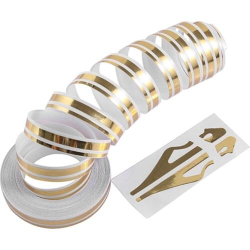 Multicolor Gold Steamline DIY Motorcycle Waterproof Vinyl Decal Car Stickers Pin Stripe Line Auto Body Tape Car Assessoires
