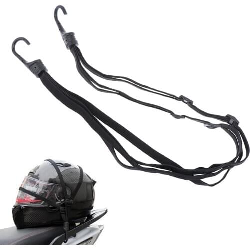 2 Hooks MTB Bike Luggage Carrier Straps Retractable Elastic Rope Fixed Strap Net Belt 90cm