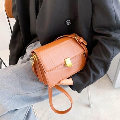 2021 Bags For Women Trendy Shoulder Bag Solid Color Crossbody Pouch Women Small Square Bag Retro Handbag Clutches Pouch