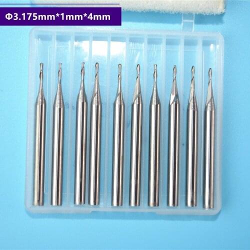 3.175mm*1.0mm*4mm,CNC machine solid carbide end mill,woodworking milling cutter,2 Flute ball nose end mill,Relief sculpture
