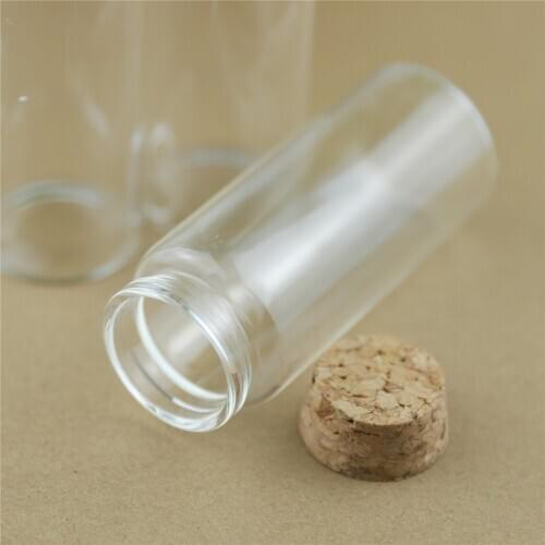 6 Pieces 37*90mm 70ml Small Glass vial Bottle Cork Stopper Test Tube Storage Tiny Jar Spice Candy Containers Glass bottles