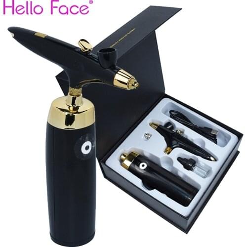 HB05 Rechargeable Portable Makeup Airbrush Set with Mini Air Compressor Ink Cup Spray Pen For Tattoo Nail Art Face Paint Cake