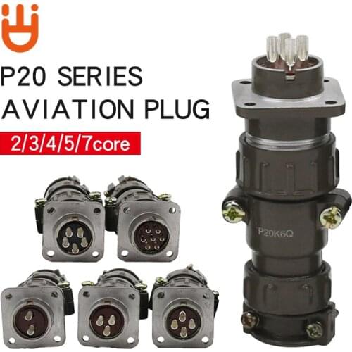 Aviation plug socket round connector P20 series 2.3.4.5.7core diameter 20MM aviation plug