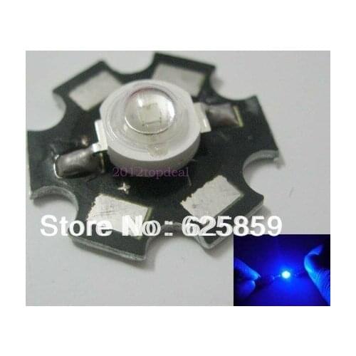 Free 200PCS 3W Royal Blue High Power LED Emitter 700mA 450-455NM with 20mm Star PCB