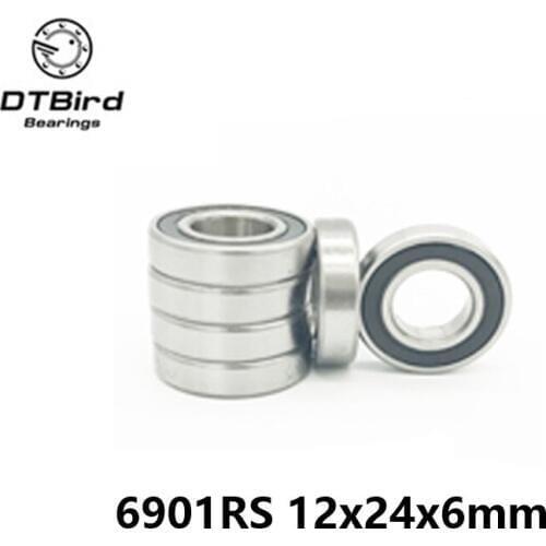 Free Shipping 6901-2rs Hybrid Ceramic Si3n4 61901 Ceramic Bearing 12*24*6mm