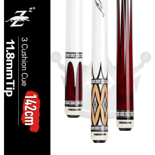 PREOAIDR Carom Cue 3 Cushion Cue Billiards Korean Carom Cue Stick 11.8mm Tiger Emerald Tip Uni-loc Joint 142cm Libre Kit