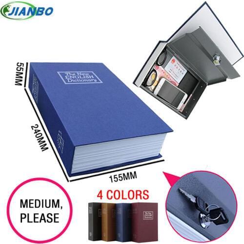 Security Simulation Dictionary Book Case Home Cash Money Jewelry Locker Secret Safe Storage Box With Key Lock Small Medium Size