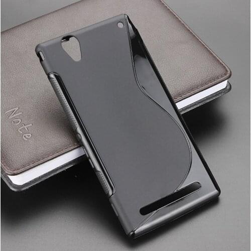 Black Color S Line Skidding Gel TPU Slim Soft Case silicone Back Cover For Sony Xperia T2 Cases T2 Ultra D5303 Dual D5322 XM50h