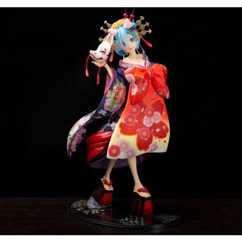 28CM Anime Re0 Re: Life a Different World from Zero Japan Figure F:NEX Rem Ram PVC Action Doll Collectible Model Toy Statue Gift