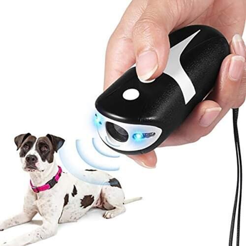 Ultrasonic Dog Repellent Human Safe Led Portable Handheld Anti Barking Device Effective Bark Control Dog Training Device