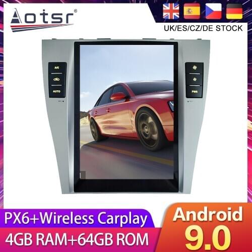 For Toyota Camry 2006-2011 Tesla styel Android 9.0 Car DVD Screen GPS Navigation Auto Radio Stereo Multimedia Palyer Head Unit