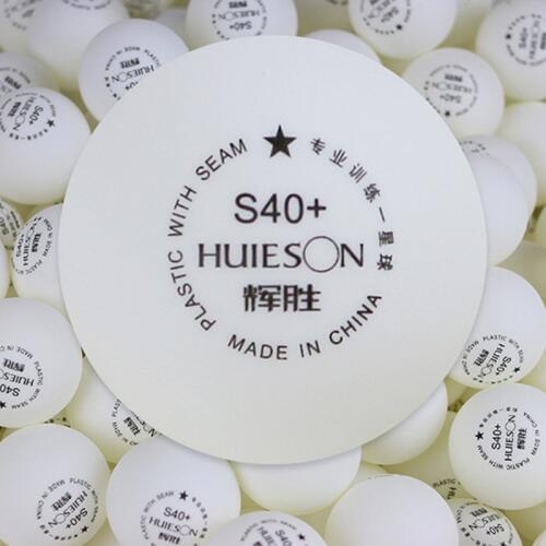 HUIESON 50pcs/Bag 1 Star S40+mm ABS Plastic Table Tennis Balls 40+mm 2.7g Ping Pong Balls for Teenagers Club Training