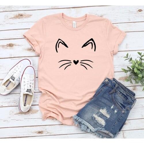 I Love Mom Cat Mama Shirt Women Cotton Kawaii Fashion Shirt Plus Size O Neck graphic Mama T-shirt Short Sleeve Top Tees goth