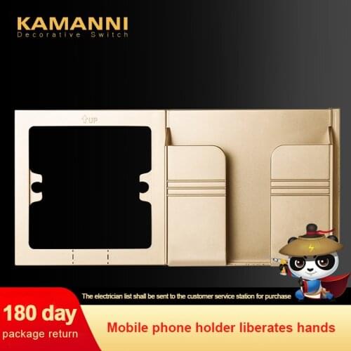 KAMANNI Switch Socket Panel Wall Mount USB Mobile Phone Charging Bracket Wall Fixed Type 86 Wall Power Supply