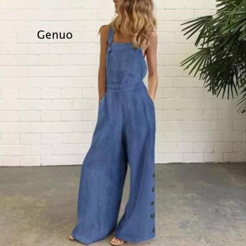 Jumpsuits Women Overalls Floral Print Jumpsuit Wide Leg Pants 2021 Long Holiday Summer Overalls Plus Size Rompers