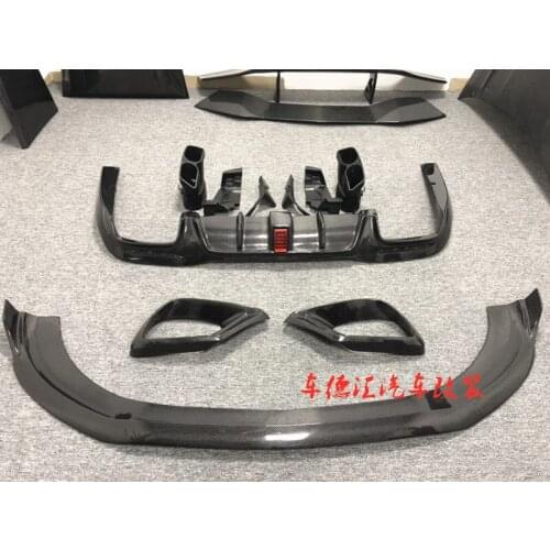 Suit For Mercedes 14-19 Benz S-class S63 W222 Refitted Babos Carbon Fiber Front Rear Lip Tail Wing