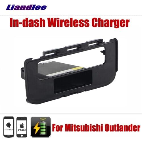 Liandlee For Mitsubishi Outlander 2015-2018 Wireless Car Charger Armrest Storage Box Accessories Quickly Charging Phone Holder