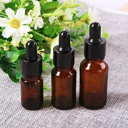 Hot 5ml-100ml Mini Amber Glass Liquid Reagent Pipette Bottle Eye Dropper Empty
