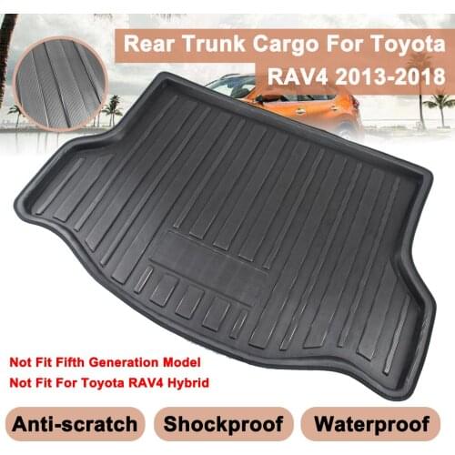 Rear Trunk Cover Matt For Toyota RAV4RAVA 4 2013 - 2018 Mat Car Tray Boot Liner Cargo Boot Liner Floor Carpet Mud Non-slip
