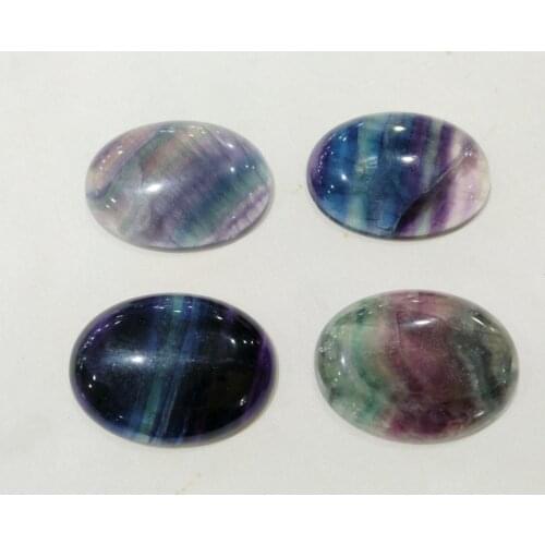 Natural Rainbow Fluorite 30x40mm Oval Gem stone Cabochon Bead Cabochon Jewelry pendant ring face 4piece/lot