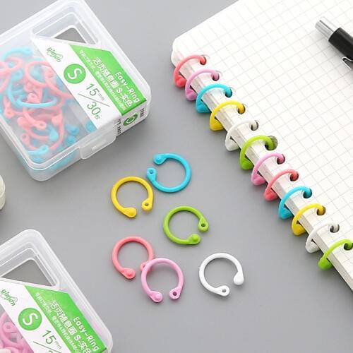 Creative Candy Colored Easy Ring Paper Sketch Note Book Loose Leaf Binder Multi-function Circle Calendar Keychain Key Ring