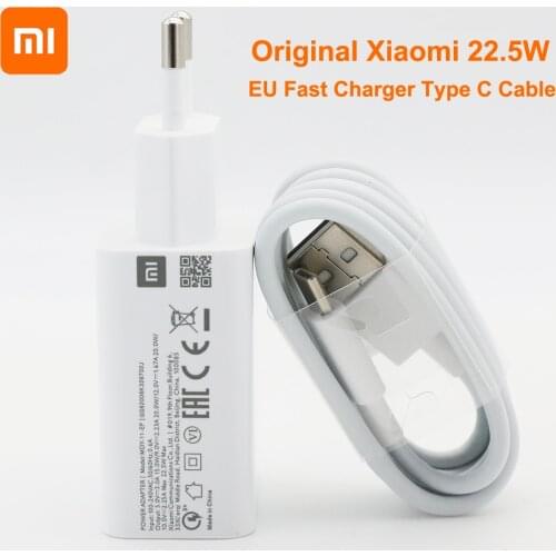 Original Xiaomi MDY-11-EP Fast Charger QC3.0 22.5W Quick Charge Adapter USB Type C Cable For Mi 9 8 CC9 E A3 Redmi Note 8 9 Pro