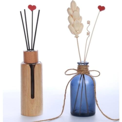 10PCS/lot Heart Shape Aromatherapy Rattan No Fire Aroma Diffuser Sticks For DIY Home Living Room Decoration