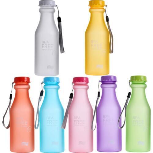 New PBA Free Portable Leak-proof Bike Sports Unbreakable 550ml Plastic Water Bottle Free Shipping -39