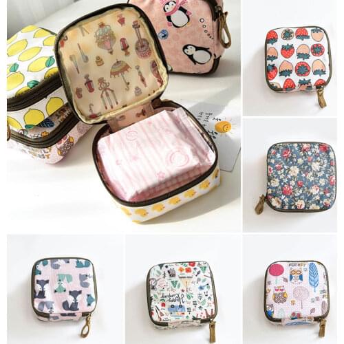 Portable Sanitary Napkin Bag Cosmetic Makeup Storage Bags Hygiene Towel Sanitary Pad Outdoor Storage Bags Jewelry Organizer Case