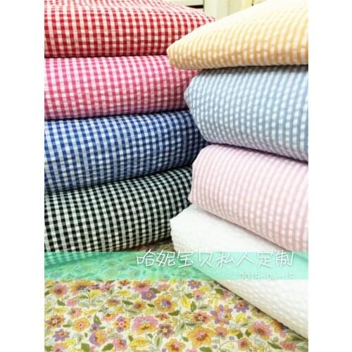 Cotton Cloth Doll Dress Shirt Seersucker for Home Decoration DIY