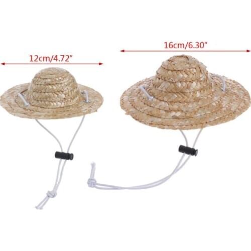 Hawaiian Style Pet Sombrero Hat Dog Cat Hat Small/Large Diameter 14cm 16cm Q1JA