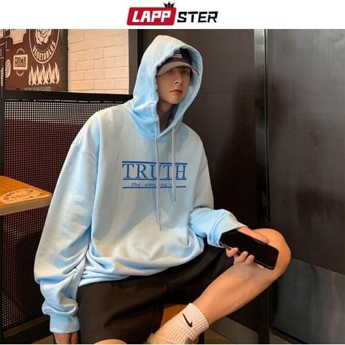 LAPPSTER Men Harajuku Japanese Streetwear Hooded Hoodies 2021 Mens 5 Colors Y2k Korean Sweatshirts Man Casual Vintage Sweatshirt