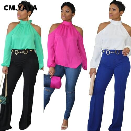 2019 Spring Women Sexy O-neck off the shoulder Bow Full Sleeve Fashion Tops Tee Lady Casual T-shirts plus size YM-8202