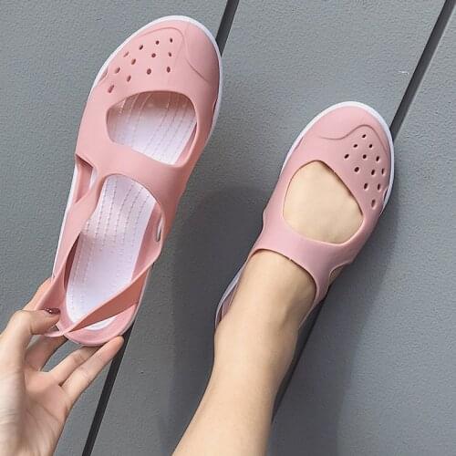 Women Sandals Casual Shoes Jelly Shoes Outdoor Slides Breathable Women Clogs Quick Dry Beach Shoes Comfortable Garden Shoes Lady