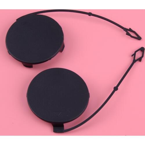 1 Pair Left & Right Side Front Bumper Tow Hook Eye Cover Cap Fit For BMW X5 E70 2007 2008 2009 2010 2011 51117159589 51117159590