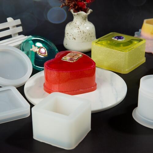 1PC Storage Box Jewelry Tool Silicone Jewelry Accessories DIY UV Resin Molds Pendants Jewelry Making