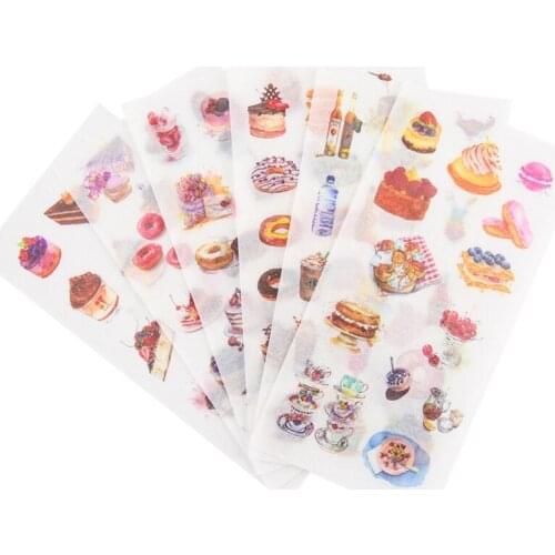 15packs/lot Sweet Dessert House Decorative Stickers Adhesive Stickers DIY Diary Stationery Stickers Children Gift Wholesale