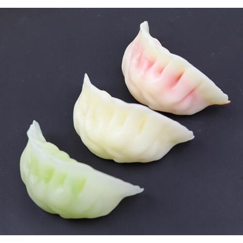 3PCS Artificial Dumpling Simulation Food Steamed Dumpling Food Display Model Kitchen Prop