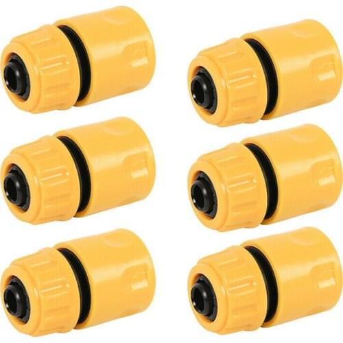 6 Pack Hose Pipe Connectors Tap Stopcock Adapter Quick Garden Watering Equipment Eco-friendly and Durable Strong Connection