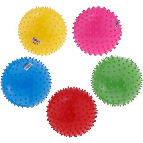 9 Inch Kids Multi-colored Knobby Bouncy Ball Spiky Sensory Ball for Yoga Massage Party Favors