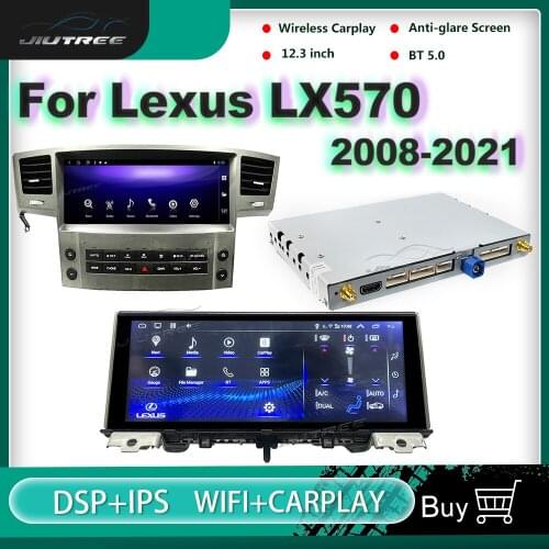 12.3 Inch Android 10 car radio For Lexus LX570 2008-2021 Car DVD Multimedia Player Auto Stereo Receiver GPS Navigator Head Unit