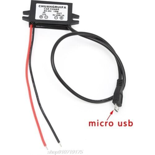 Car Charge DC Converter Module 12V To 5V Micro USB Output Power Adapter 3A 15W O28 20 Dropshipping