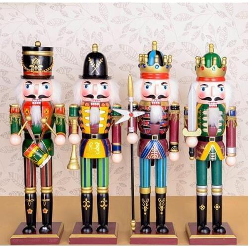 Free shipping 30cm Nutcracker puppet soldiers, wood hand-painted walnut soldiers Kings puppets doll toy D321