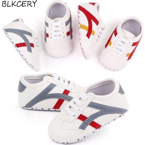 Brand Fashion Baby Girl Soft Sole Sneakers Shoes for 1 Year Old Boy Newborn Footwear Toddler PU Leather Shoe Pink Infant Walker
