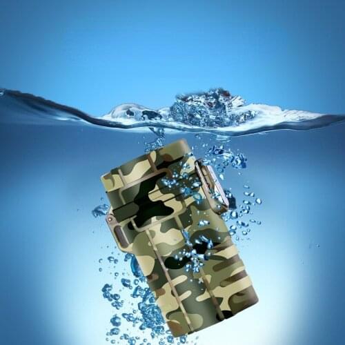 Outdoor Cigarette Case Charging Cigarette Lighter Combo Large Capacity 20 Sticks Portable Waterproof Windproof Belt Lanyard