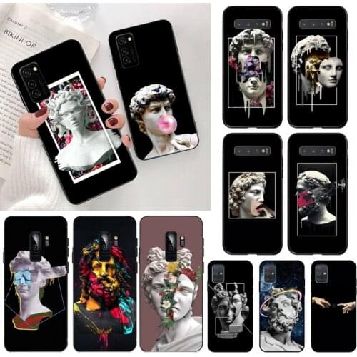 Luxury Statue Abstract Art David Medusa Phone Case for Samsung Galaxy S20 FE plus Ultra S6 S7 edge S8 S9 plus S10 5G lite 2020