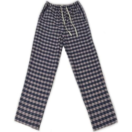 Cheap Loose Pants Cotton Plaid Spring Summer Womens Sleep Bottoms Pajamas Bottoms Sleepwear Pant Unisex Pyjamas Pants Home Wear